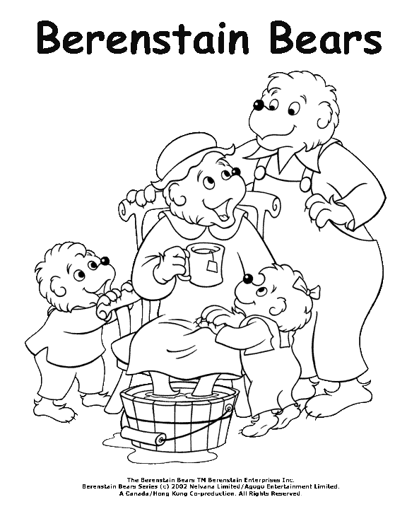 Plansa de colorat cu Ursul Berenstain 34 28